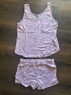 Laura Ashley Light Pink Floral Tank & Short Sleep Set